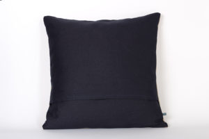 Coussin lin "BAIN" / Ancre bleue - 40x40cm