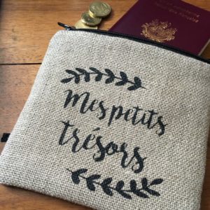 Pochette "Mes petits trésors" - Noir