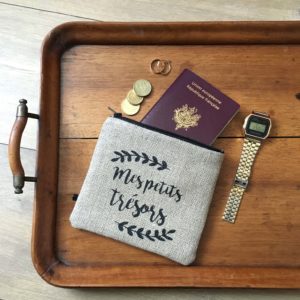 Pochette "Mes petits trésors" - Noir