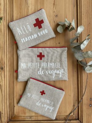 Pochette lin "Allo maman bobo"