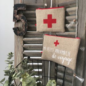 Pochettes lin M & L / Pharmacie