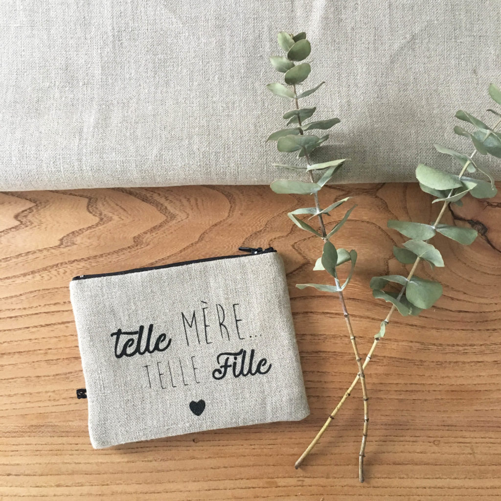 Pochette lin ?�toiles or / Affaires de Famille