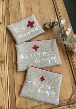 Pochette lin "Allo maman bobo"