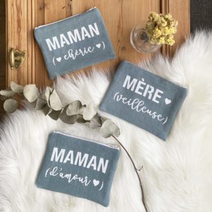 Fête des mères 2020 / Pochettes "Maman" BLEU CELADON