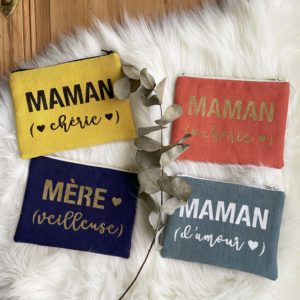 Fête des mères 2020 / Pochettes "Maman" JAUNE