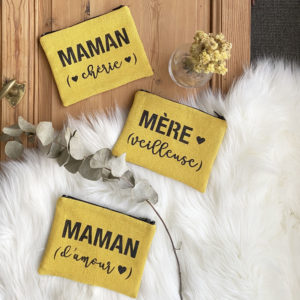 Fête des mères 2020 / Pochettes "Maman" JAUNE