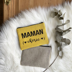 Fête des mères 2020 / Pochettes "Maman" JAUNE