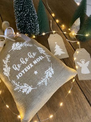 Pochon en Lin - NOËL